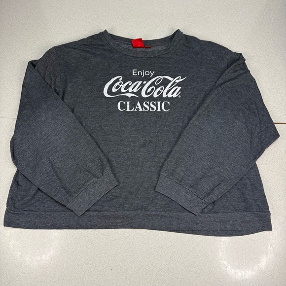 Coca Cola Other - Coca Cola Classic Gray Long Sleeve Pullover Sweater - Size 4X